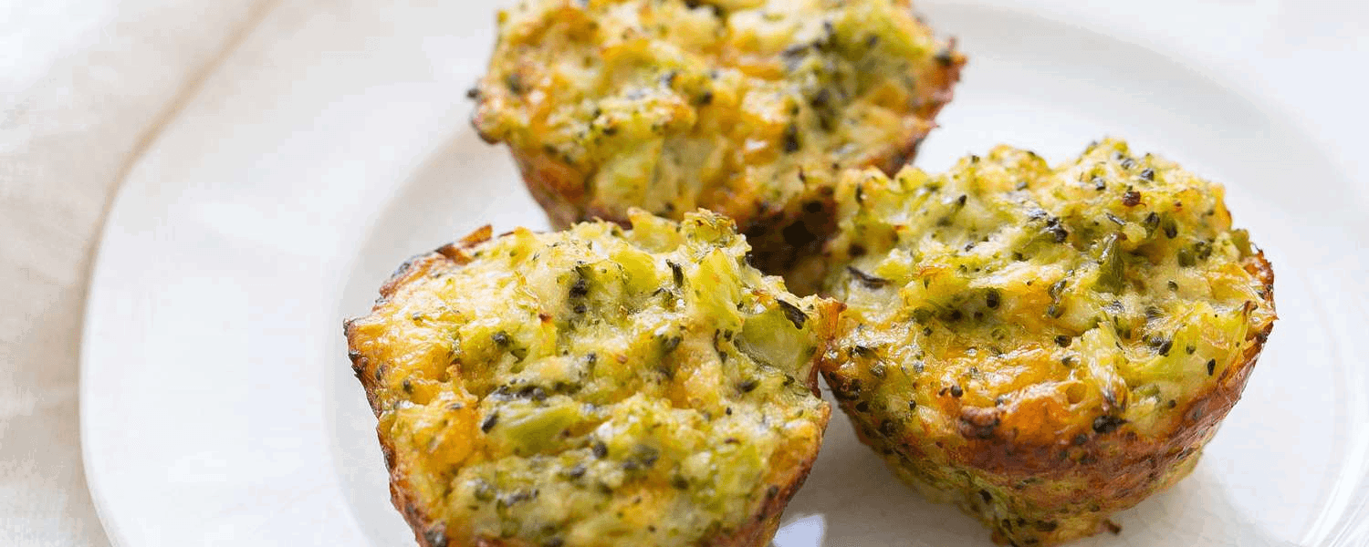 Broccoli Cheddar Egg Bites Forked