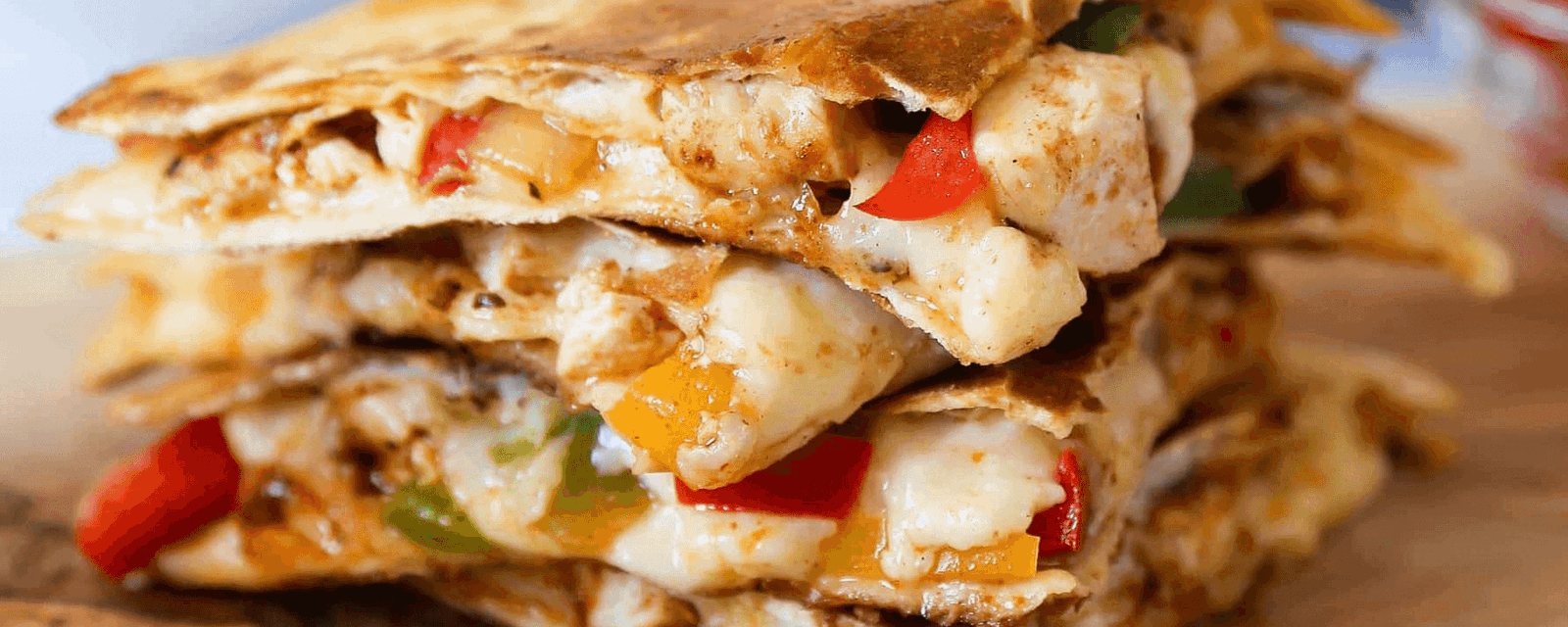 Chicken Fajita Quesadillas Forked